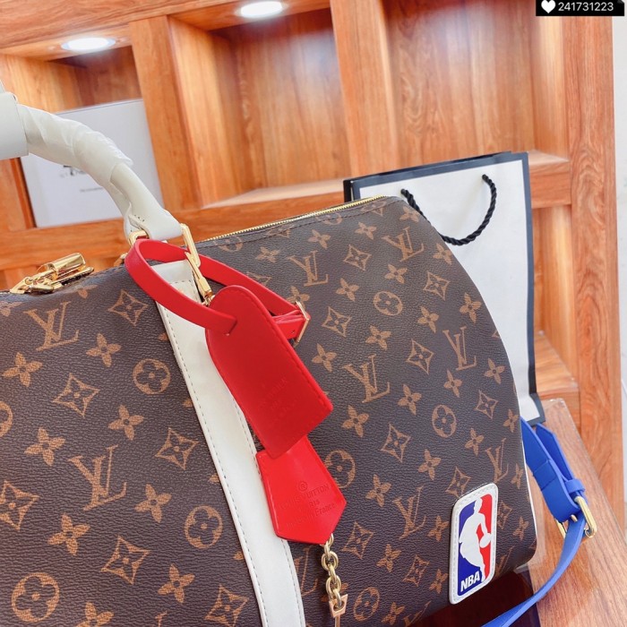 Louis Vuitton Womens and Mens Unisex Bags Luxury Brand KEEPALL BANDOULIÈRE 55 without Original Box
