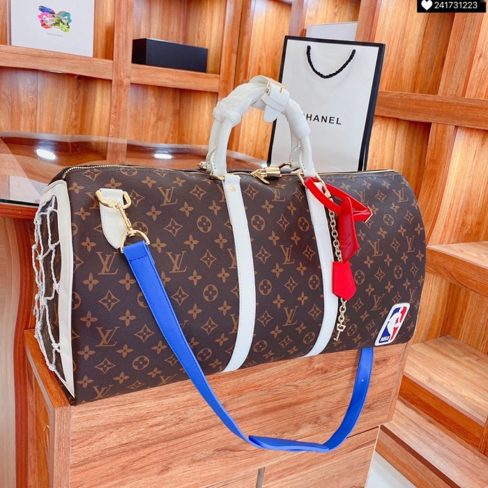 Louis Vuitton Womens and Mens Unisex Bags Luxury Brand KEEPALL BANDOULIÈRE 55 without Original Box