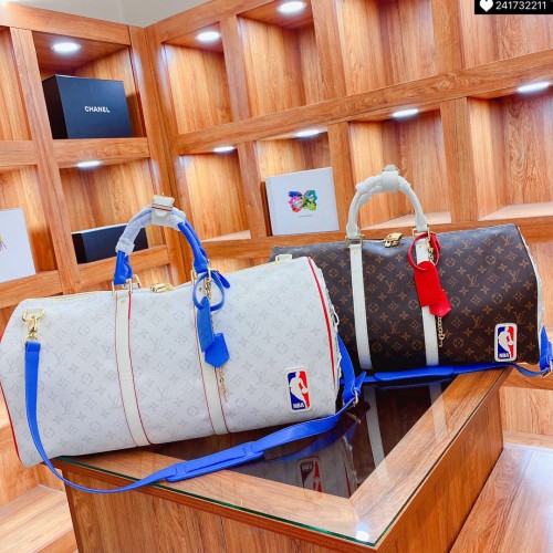 Louis Vuitton Womens and Mens Unisex Bags Luxury Brand KEEPALL BANDOULIÈRE 55 without Original Box