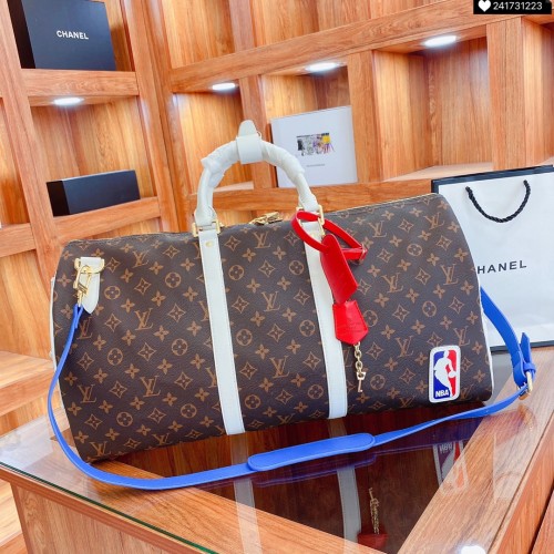 Louis Vuitton Womens and Mens Unisex Bags Luxury Brand KEEPALL BANDOULIÈRE 55 without Original Box