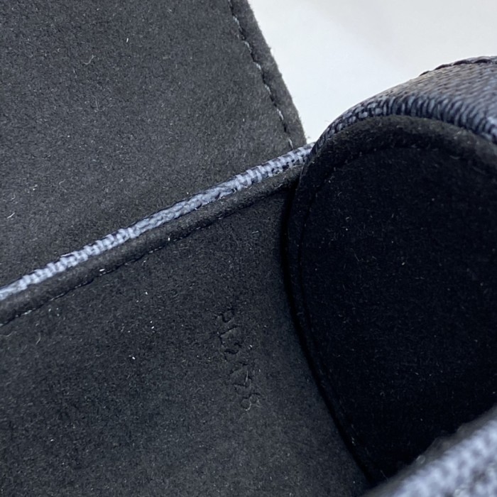 Louis Vuitton Womens Mens 3 WATCH CASE Damier Graphite Canvas Luxury Brand Fashion Type with Original Box AAA Same as the Original N41137