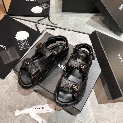 Chanel Womens Shoes Luxury Leather Sandals