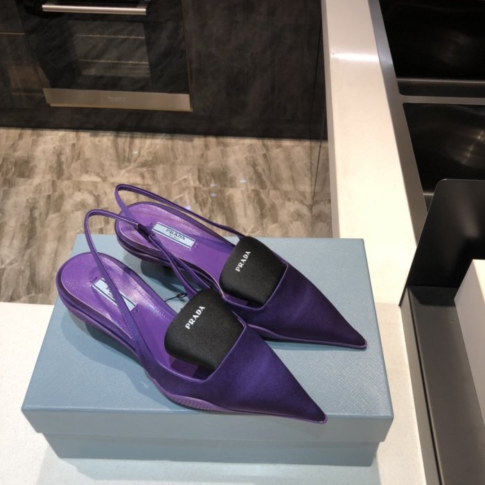 Prada Womens Shoes Two-tone Nylon Gabardine Pumps