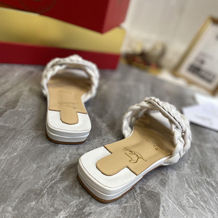 Christian Louboutin Womens Shoes Marmela Flat Mule Slide Sandal