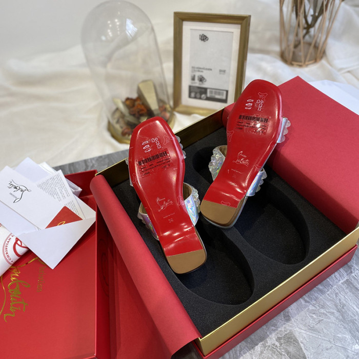 Christian Louboutin Womens Shoes Flat Mule Slide Sandal