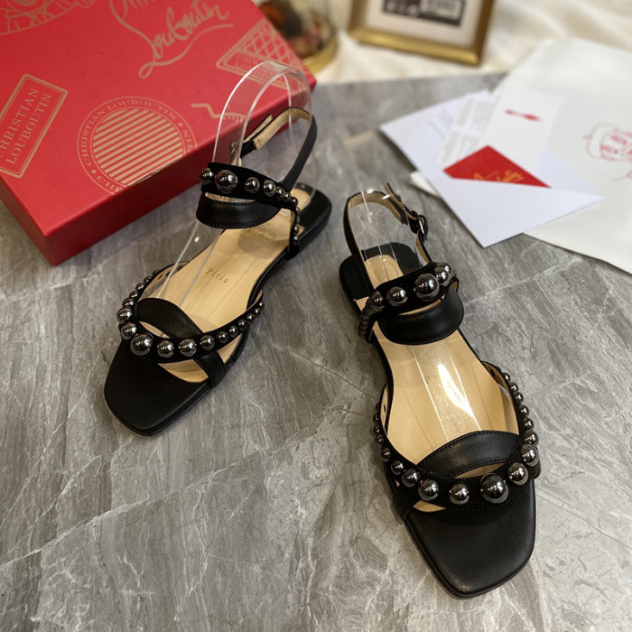 Christian Louboutin Womens Shoes Flat Slide Sandal