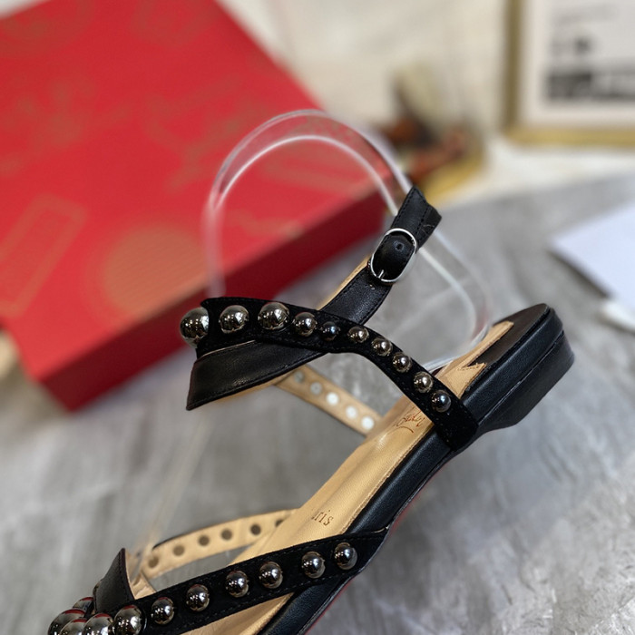 Christian Louboutin Womens Shoes Flat Slide Sandal