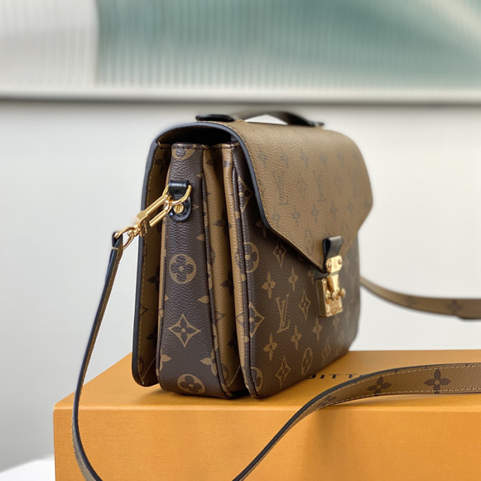 Louis Vuitton Womens Bags Crossbody Bag POCHETTE MÉTIS Monogram Reverse coated canvas Luxury Brand Messenger Shoulder Bags with Original Box M44876
