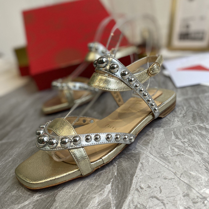 Christian Louboutin Womens Shoes Flat Slide Sandal