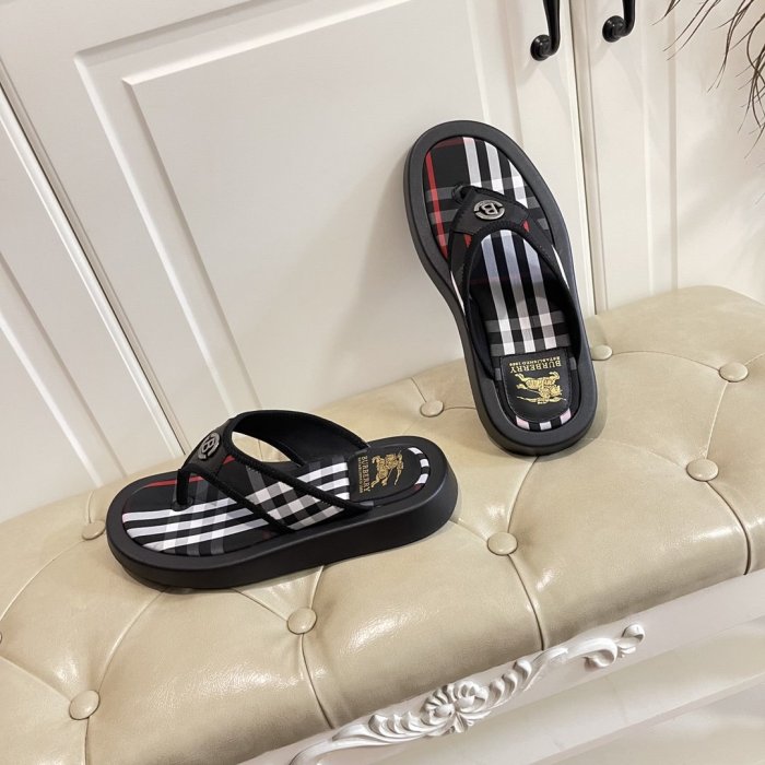 Burberry Mens Shoes Leather Flip-Flops