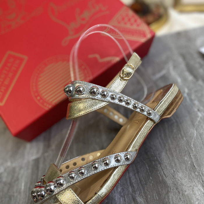 Christian Louboutin Womens Shoes Flat Slide Sandal