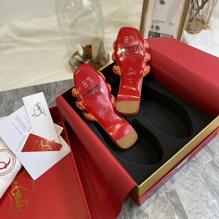 Christian Louboutin Womens Shoes Marmela Flat Mule Slide Sandal 1210630P552