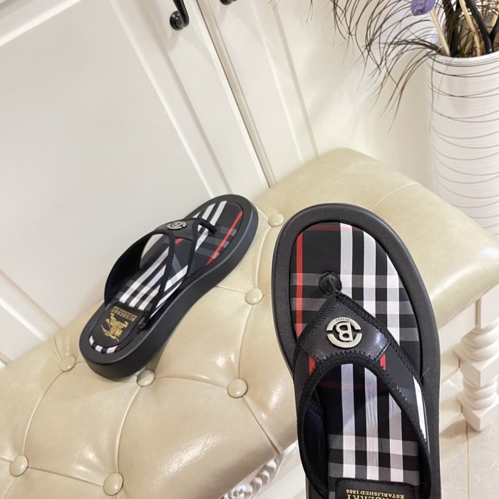 Burberry Mens Shoes Leather Flip-Flops