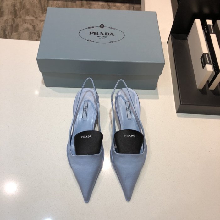 Prada Womens Shoes Two-tone Nylon Gabardine Pumps