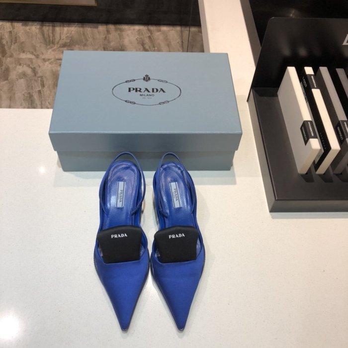 Prada Womens Shoes Two-tone Nylon Gabardine Pumps
