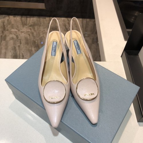 Prada Womens Shoes Leather Slingback Pumps 5.5CM