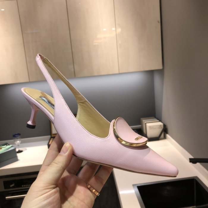 Prada Womens Shoes Leather Slingback Pumps 5.5CM
