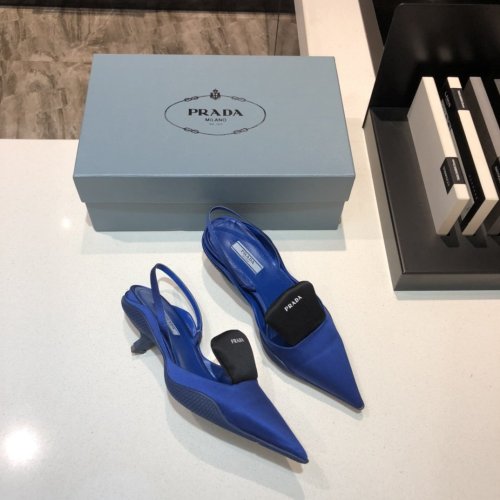 Prada Womens Shoes Two-tone Nylon Gabardine Pumps