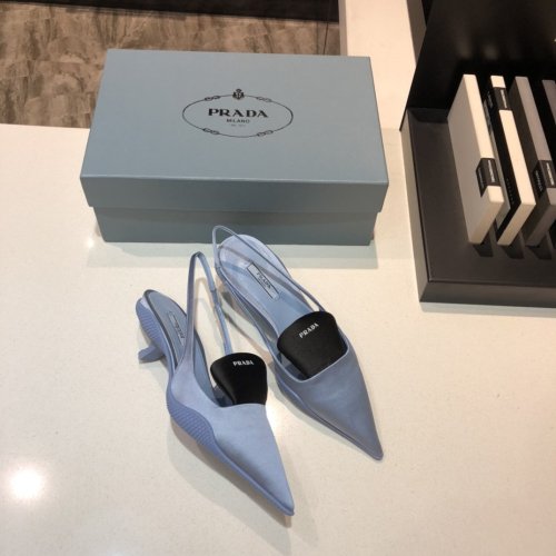 Prada Womens Shoes Two-tone Nylon Gabardine Pumps