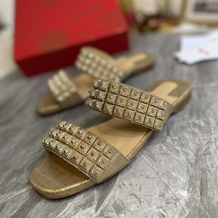 Christian Louboutin Womens Shoes Flat Mule Slide Sandal