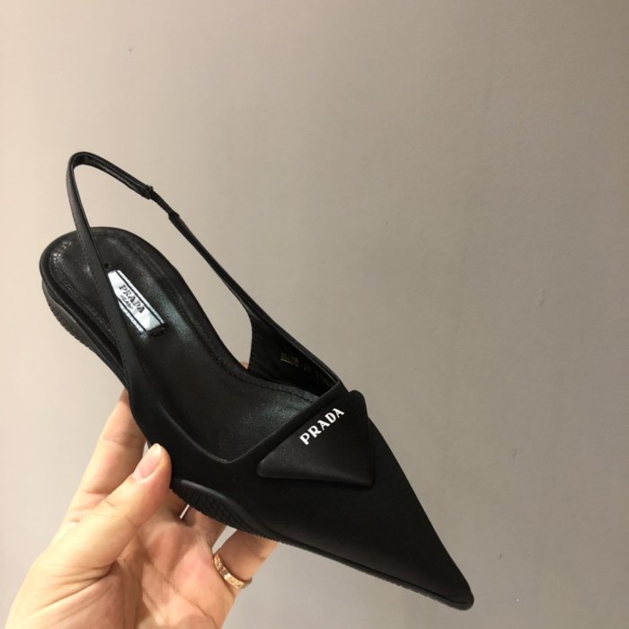 Prada Womens Shoes Nylon Gabardine Slingback Pumps 1I588M_W08_F0002_F_045
