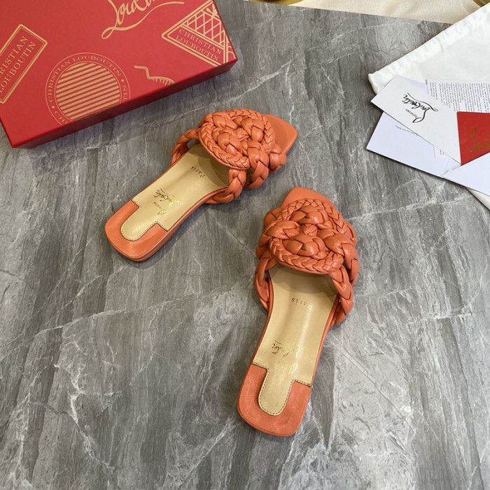 Christian Louboutin Womens Shoes Marmela Flat Mule Slide Sandal 1210630P552