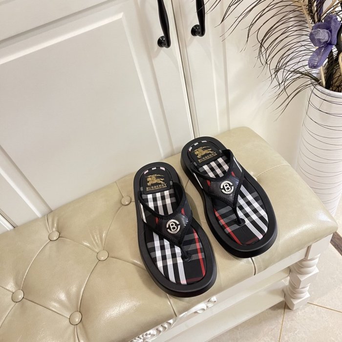Burberry Mens Shoes Leather Flip-Flops