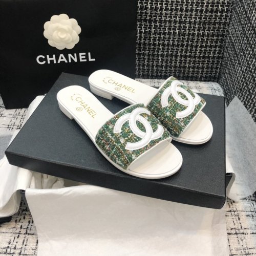 Chanel Womens Shoes Low Heels Mule Slide Sandal