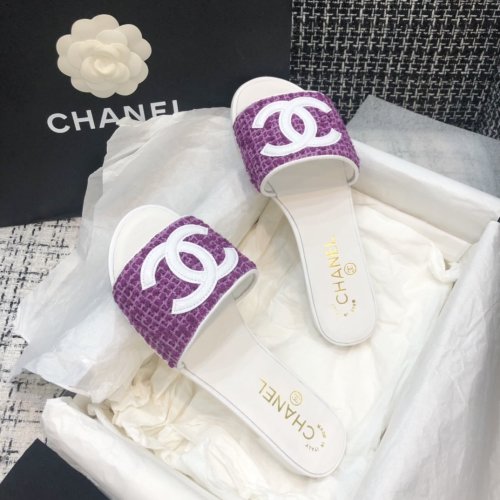 Chanel Womens Shoes Low Heels Mule Slide Sandal