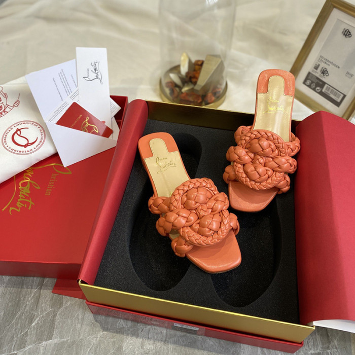 Christian Louboutin Womens Shoes Marmela Flat Mule Slide Sandal 1210630P552