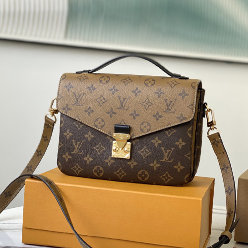 Louis Vuitton Womens Bags Crossbody Bag POCHETTE MÉTIS Monogram Reverse coated canvas Luxury Brand Messenger Shoulder Bags with Original Box M44876