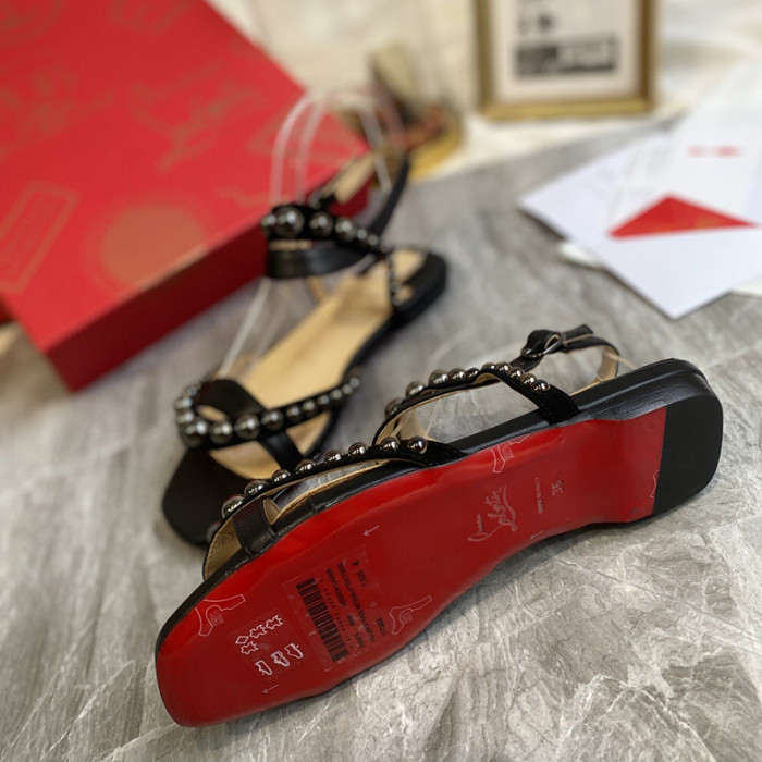 Christian Louboutin Womens Shoes Flat Slide Sandal