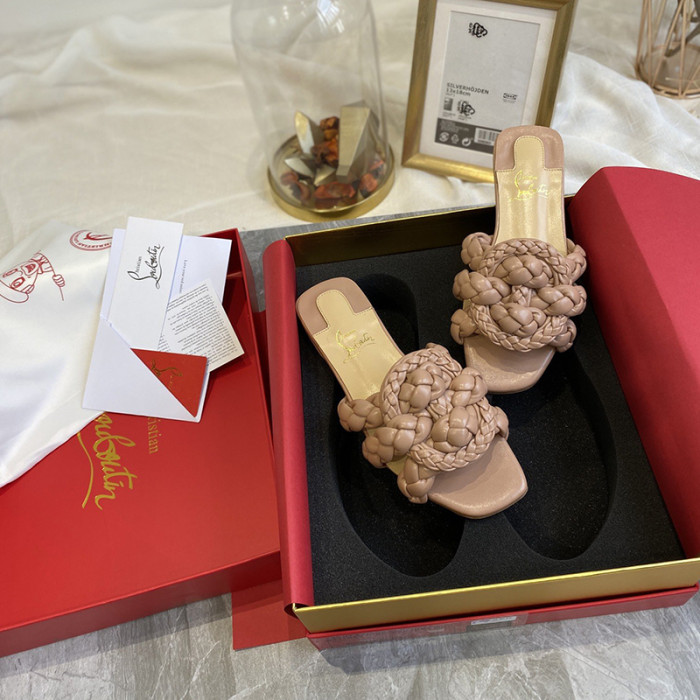 Christian Louboutin Womens Shoes Marmela Flat Mule Slide Sandal