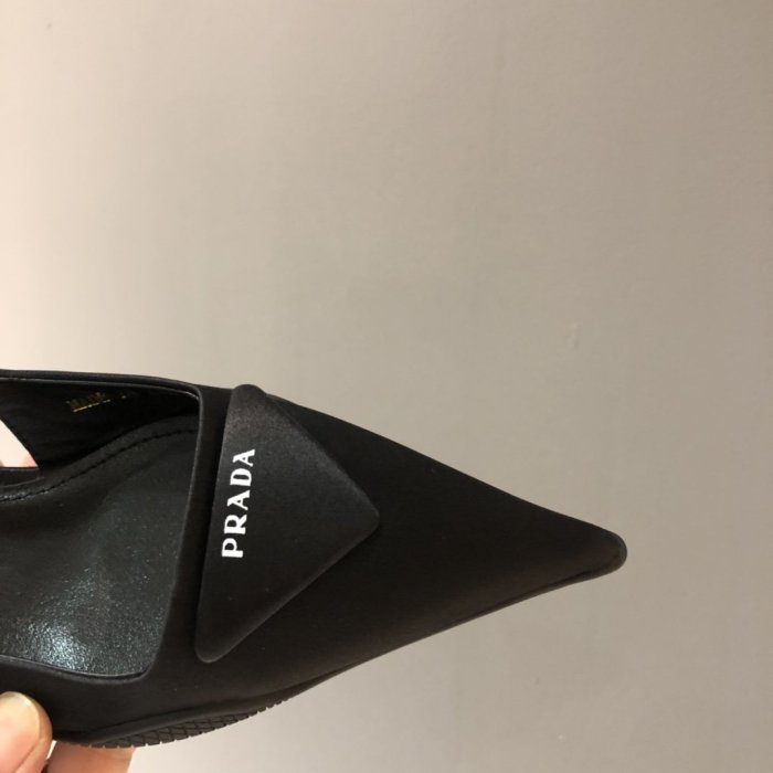 Prada Womens Shoes Nylon Gabardine Slingback Pumps 1I588M_W08_F0002_F_045