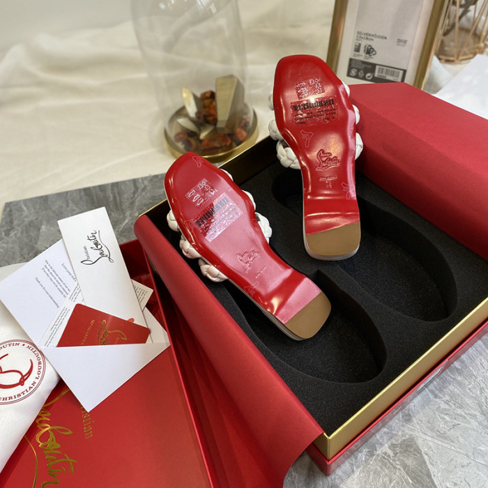 Christian Louboutin Womens Shoes Marmela Flat Mule Slide Sandal