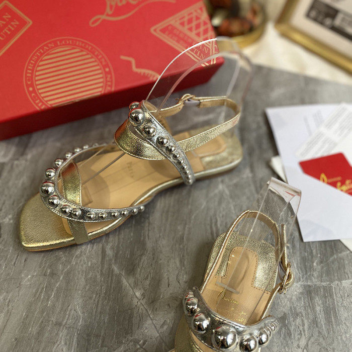 Christian Louboutin Womens Shoes Flat Slide Sandal