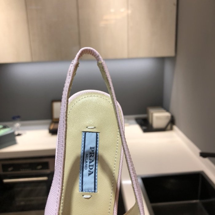 Prada Womens Shoes Leather Slingback Pumps 5.5CM