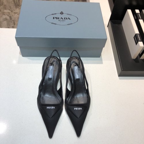 Prada Womens Shoes Nylon Gabardine Slingback Pumps 1I588M_W08_F0002_F_045