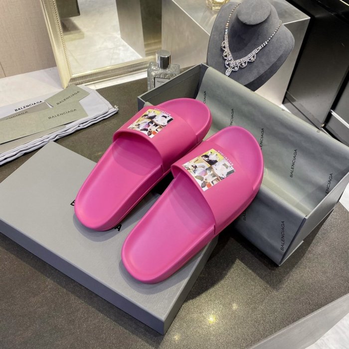 Balenciaga Men Womens Shoes POOL SLIDE SANDAL