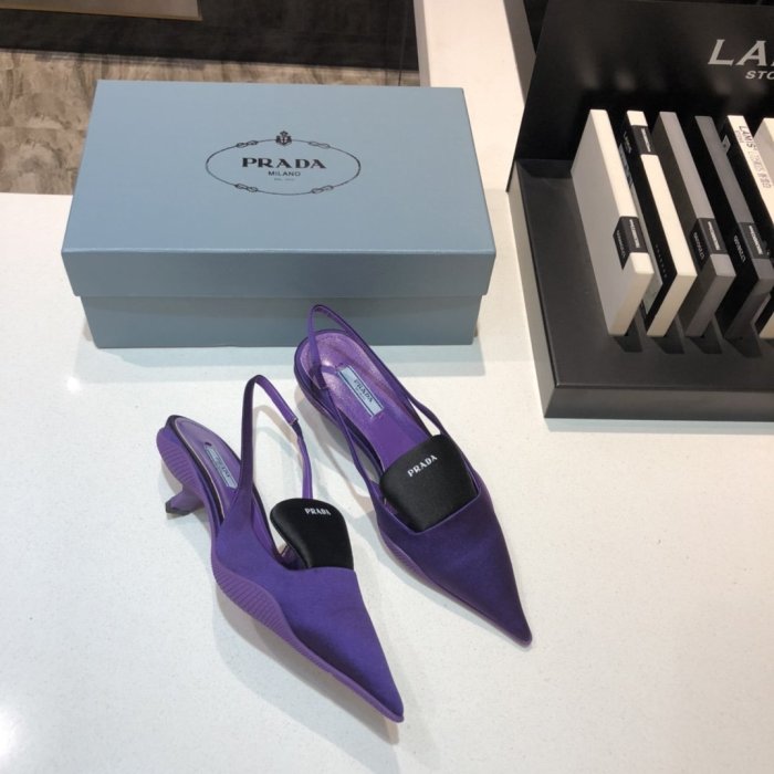 Prada Womens Shoes Two-tone Nylon Gabardine Pumps
