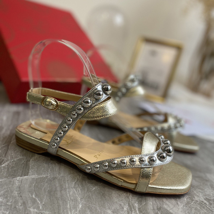 Christian Louboutin Womens Shoes Flat Slide Sandal