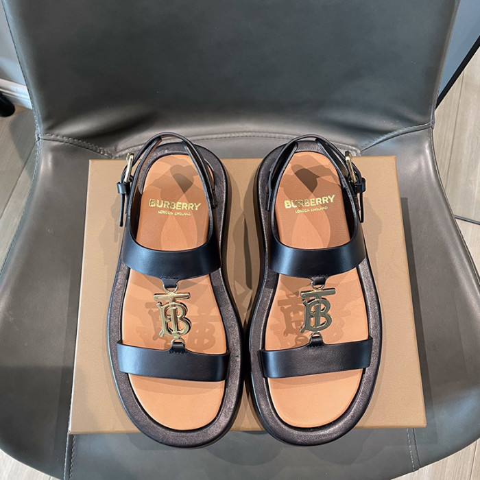Burberry Womens Shoes Monogram Motif Leather Sandals 80392441