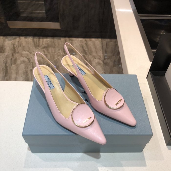 Prada Womens Shoes Leather Slingback Pumps 5.5CM