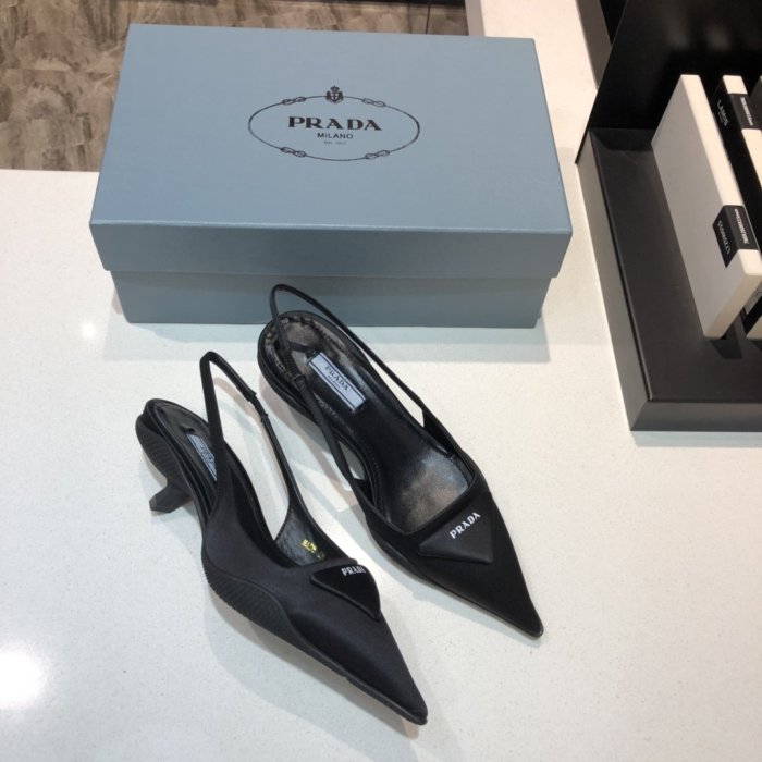Prada Womens Shoes Nylon Gabardine Slingback Pumps 1I588M_W08_F0002_F_045
