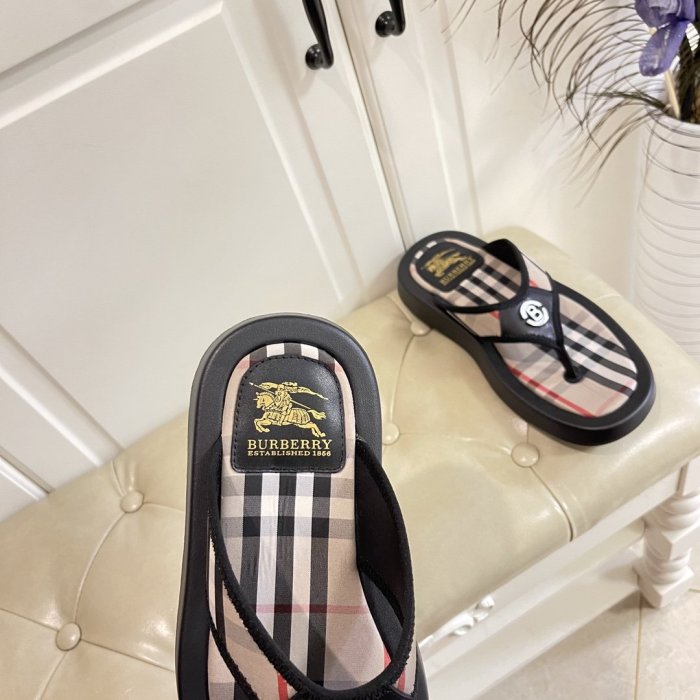 Burberry Mens Shoes Leather Flip-Flops