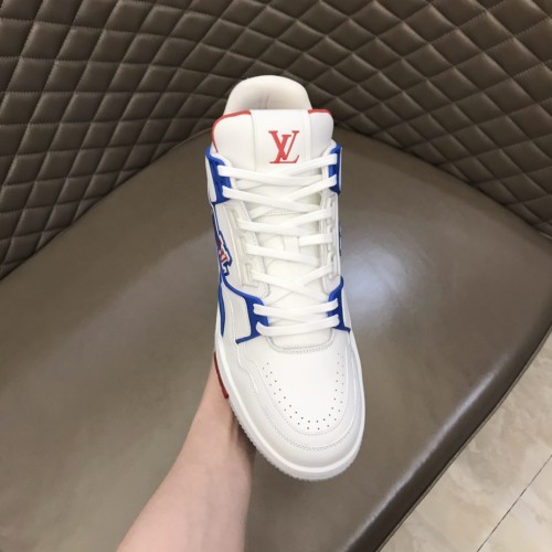 Louis Vuitton Men Shoes Fashion Design Luxury Brand LV TRAINER SNEAKER White Rubber outsole 1A8MJT