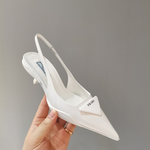 Prada Womens Shoes Brushed Leather Slingback Pumps  1I565M_055_F0009_F_A045