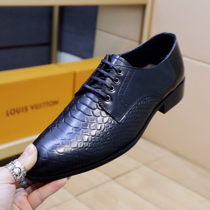 Louis Vuitton Men Shoes Business Luxury Brand LV Dress Shoes with Original Box