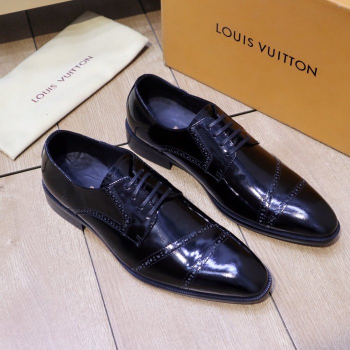 Louis Vuitton Men Shoes Business Luxury Brand LV Dress Shoes with Original Box