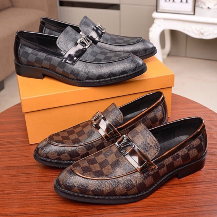 Louis Vuitton Men Shoes Business Luxury Brand LV Dress Shoes with Original Box